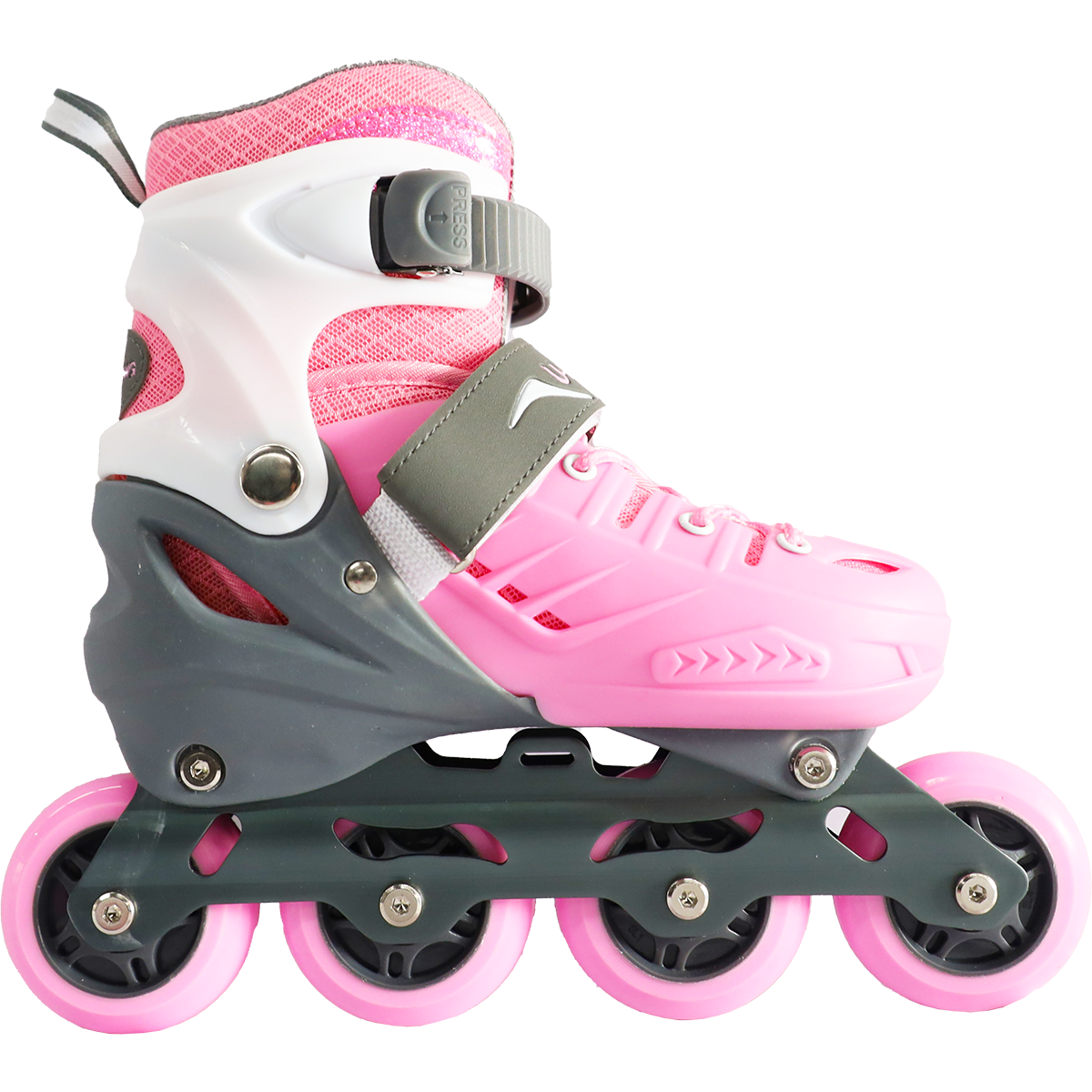 Hot Selling Adjustable Aluminum Frame Inline Skates Shoes,  Roller Skates with  4 All Flash PU Wheels