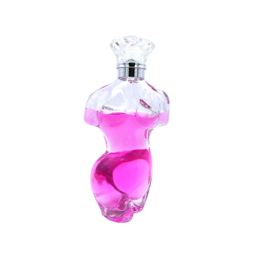 unique woman body shaped clear color spray perfume glass bottle