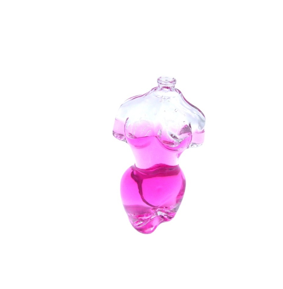 unique woman body shaped clear color spray perfume glass bottle