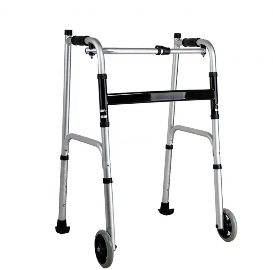 Portable aluminum alloy single folding walker handicap walking Forearm platform for disabled