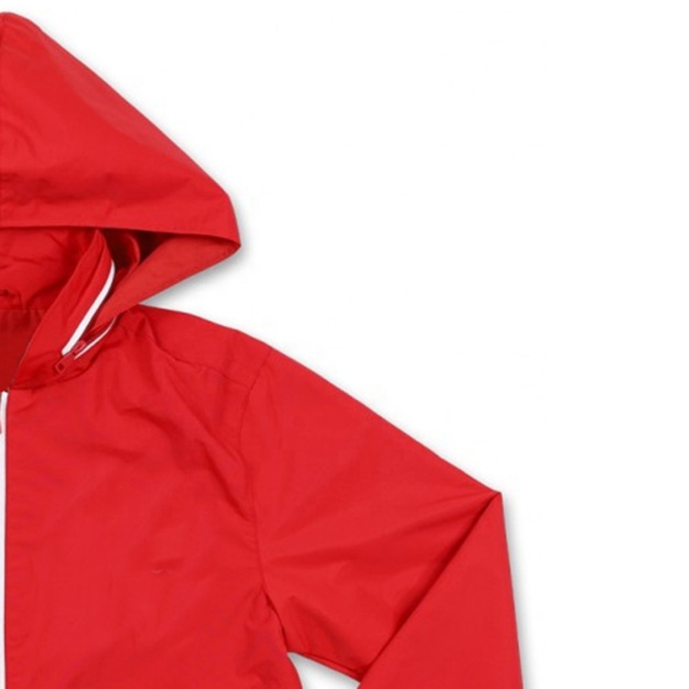 Hood Rremoval Sororirites wear Red Windbreaker Jacket Wholesale chenillne embroidery Jacket Man