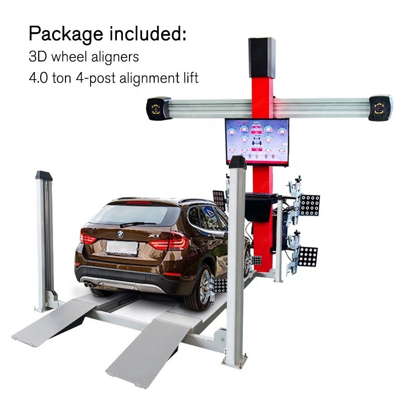 Wholesale four wheel positioning balancing equipment Tire changer and wheel balancer combo 3d wheel alignment machine set