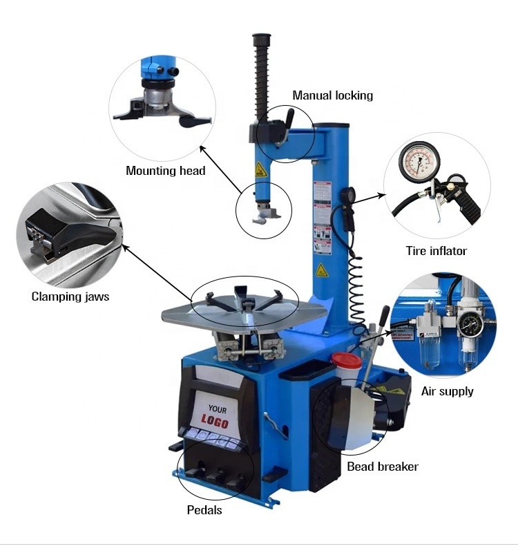 Full set car workshop equipment spray booth car frame machine wheel alignment machine tire changers and wheel balancer