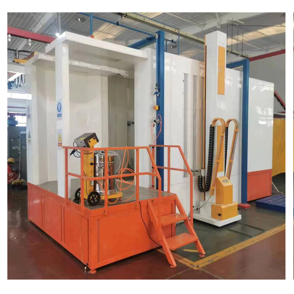 Full Automatic Powder Coating Line for Spray Painting Metal Furniture With Gas Oven And Reciprocator Machine