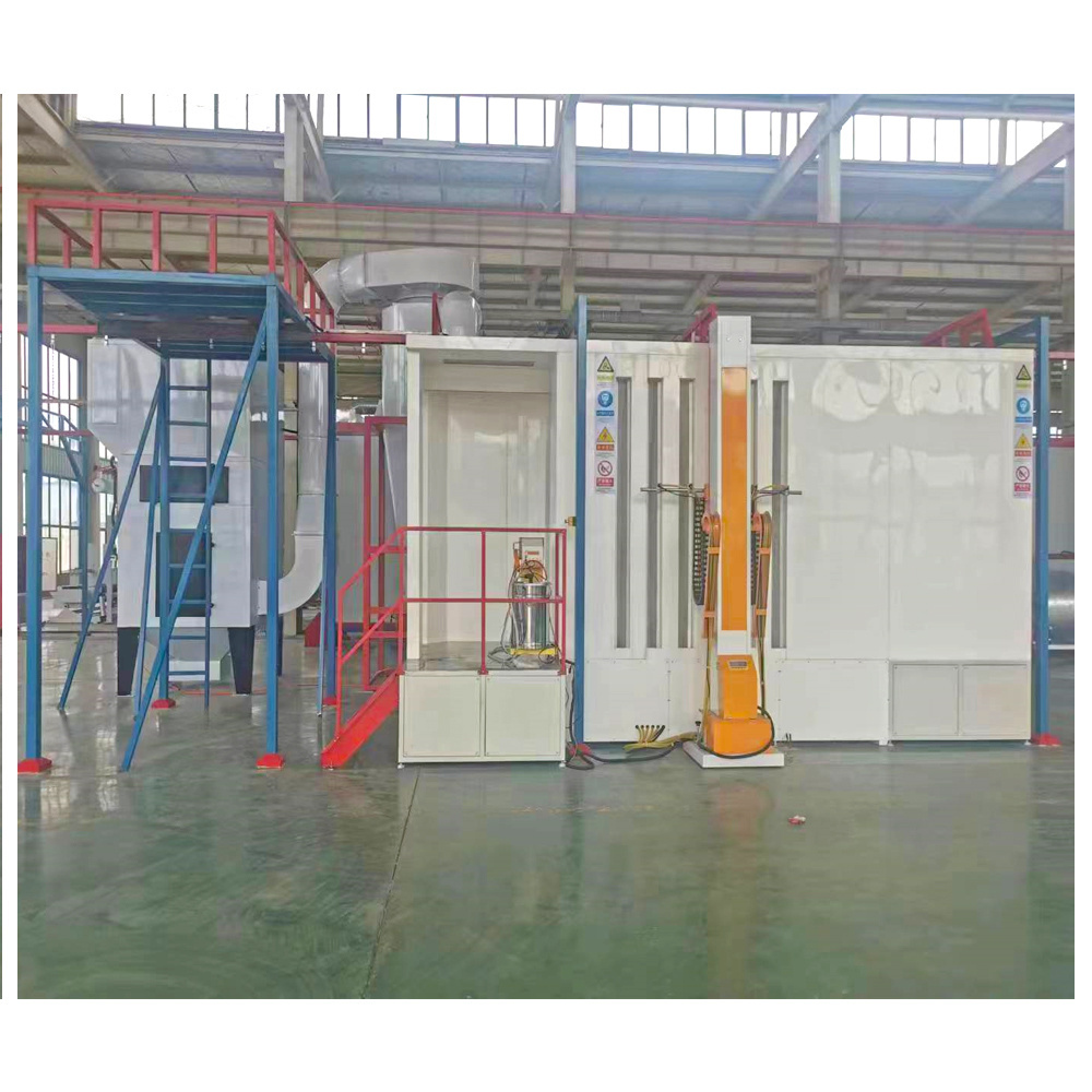 Full Automatic Powder Coating Line for Spray Painting Metal Furniture With Gas Oven And Reciprocator Machine