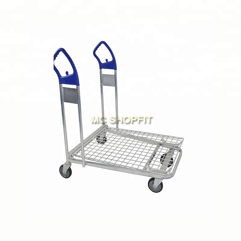 heavy duty slab warehouse trolley platform trolley