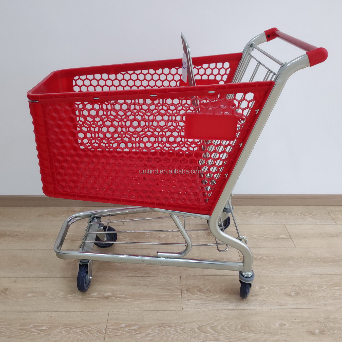 Plastic shopping trolley with baby seat cart hot selling supermarket carts