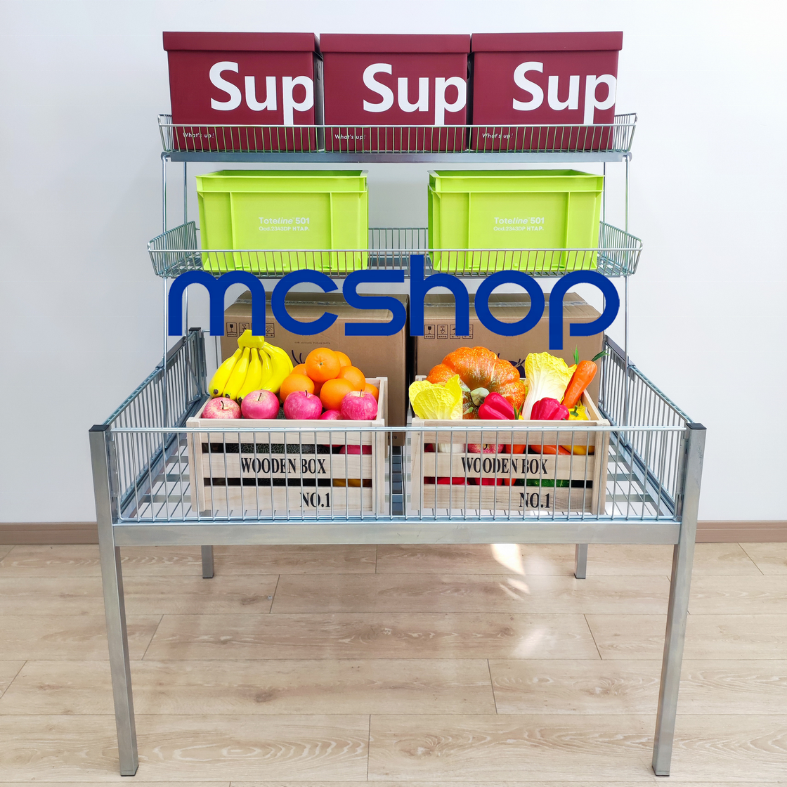 Wholesale Supermarket Bargain Table Metal Steel Wire Table Cage Rack Promotion Table