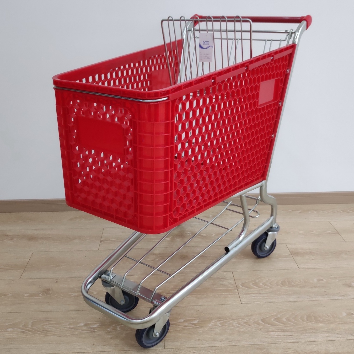 Plastic shopping trolley with baby seat cart hot selling supermarket carts