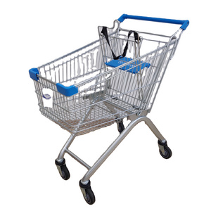 100L Euro style store shopping trolley supermarket cart with seat