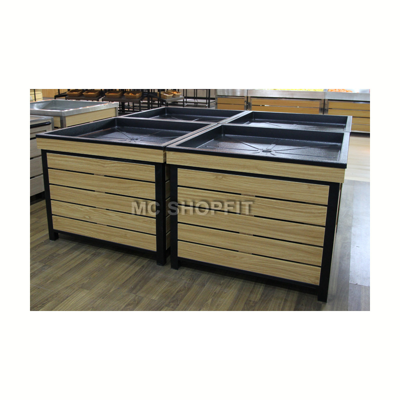 Fruit and vegetable grocery store display shelving shelf display racks