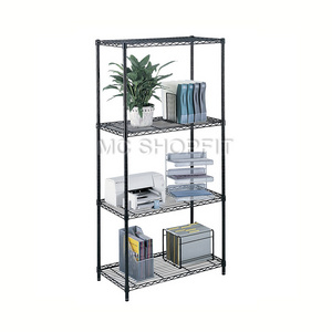 MC powder coat wire shelving system for organization metal shelf rack