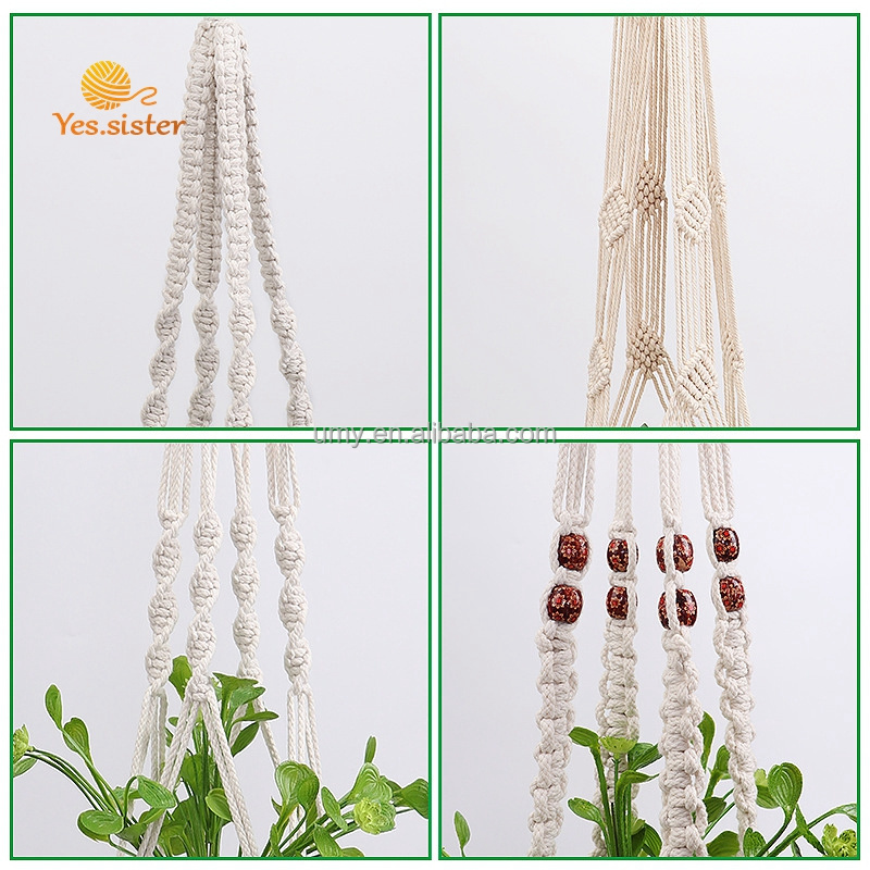 Wholesale Hot Selling Bohemian Home Boho Decor Cotton Cord Rope Macrame Plant Hangers