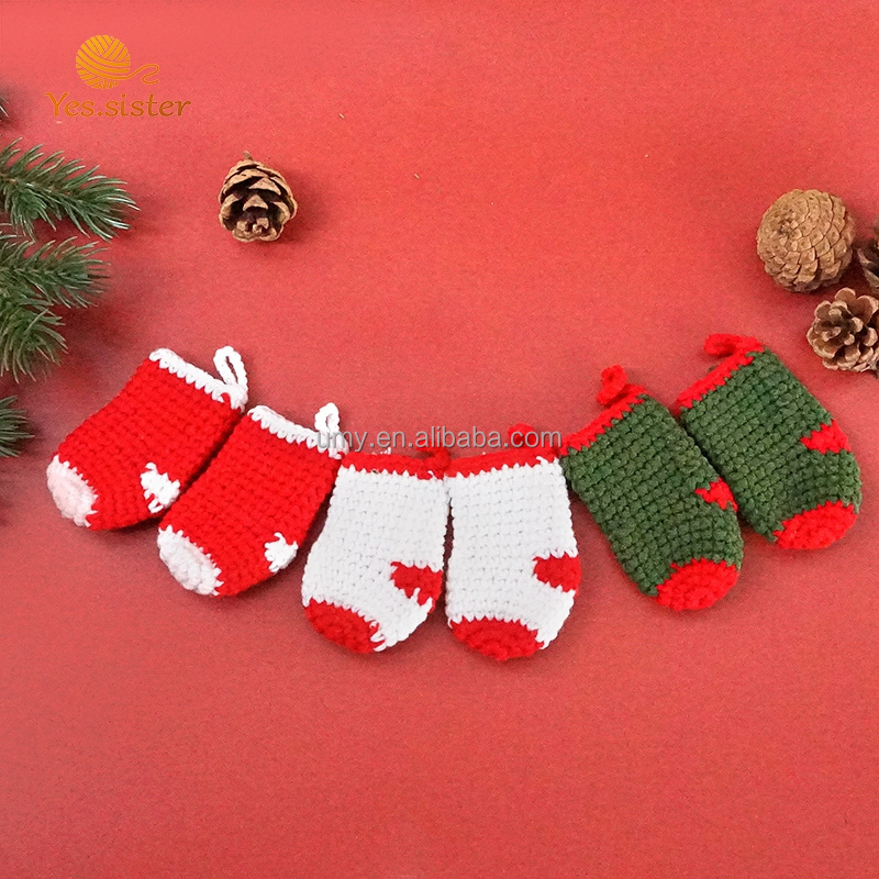 Crochet Farmhouse Decor Miniature Decorative Garlands Lights Bulbs Other Christmas Decorations