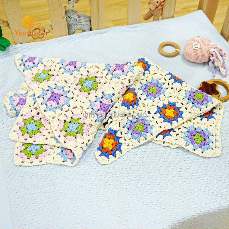 Crochet Handmade Good Newborn Soft Organic Baby Cot 100% Cotton Boy Knit Blankets