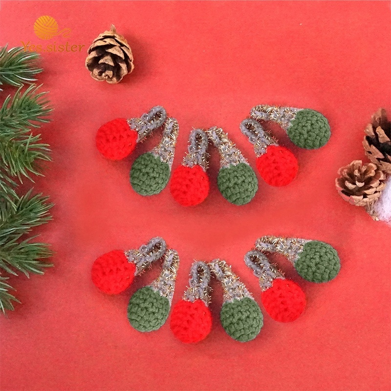 Crochet Farmhouse Decor Miniature Decorative Garlands Lights Bulbs Other Christmas Decorations