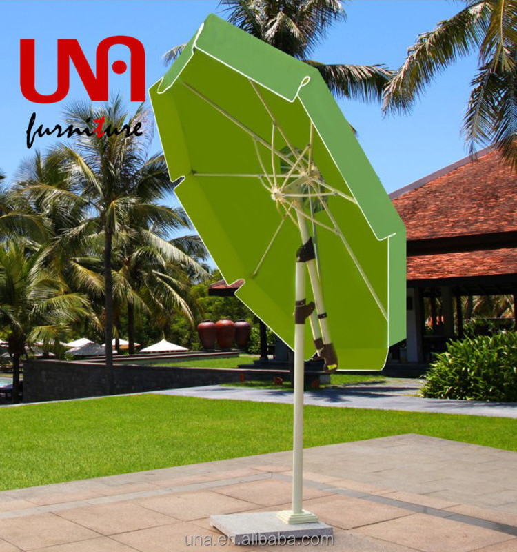 Outdoor Umbrella Pool Side Open Close Patio Tulip Parasols Aluminum Frame Pipe Aluminum Umbrella