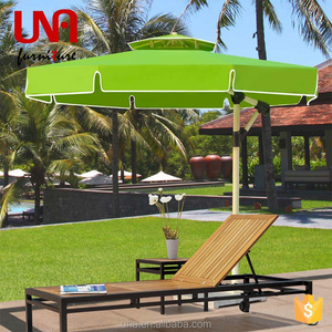 Outdoor Umbrella Pool Side Open Close Patio Tulip Parasols Aluminum Frame Pipe Aluminum Umbrella