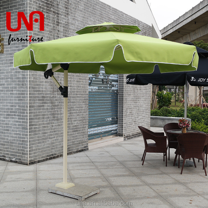 Outdoor Umbrella Pool Side Open Close Patio Tulip Parasols Aluminum Frame Pipe Aluminum Umbrella