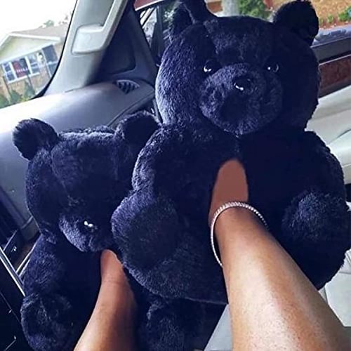 Teddy bear slippers 2021 new arrivals fuzzy teddy Wholesale Plush New Style Slippers House Teddy Bear Slippers for Women Girls