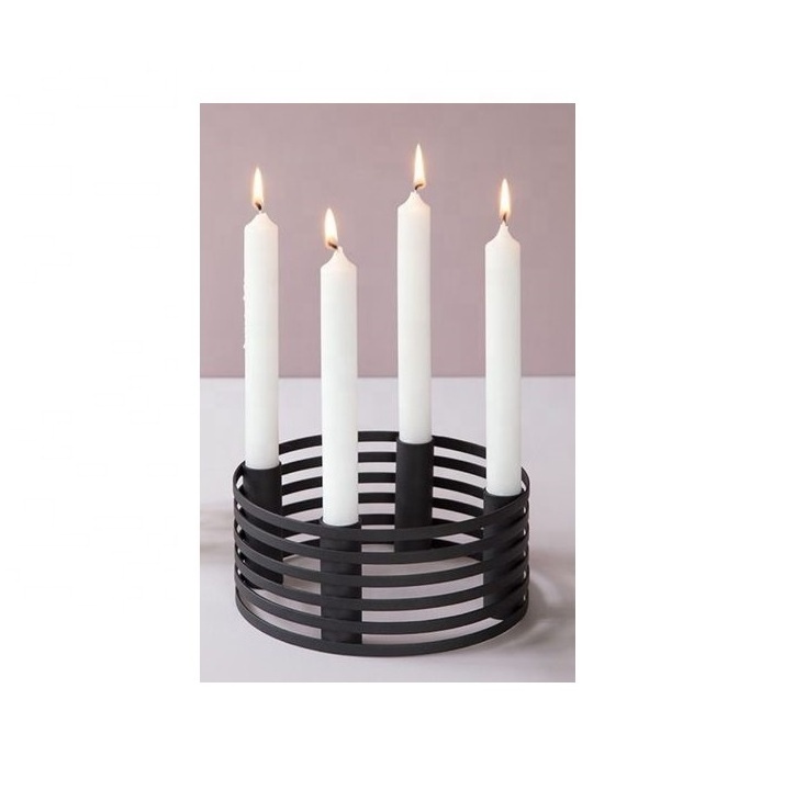 Wrought Iron Metal Candle Holder Factory Custom Metal Candle Holder Ornament Creative Single Head Candle Holder