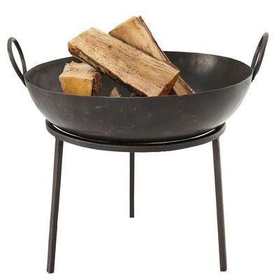 Trending Nice Quality Fire Pit Kadai With Stand Black matte Coated Eye Catching Looks Cooking Wedding Kadai Fire Pit