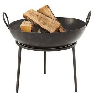 Trending Nice Quality Fire Pit Kadai With Stand Black matte Coated Eye Catching Looks Cooking Wedding Kadai Fire Pit