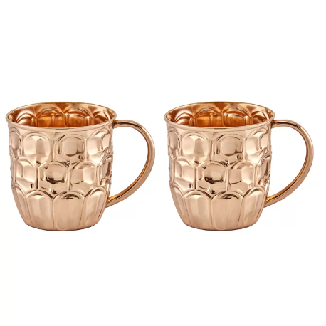 2023 latest Collection Ayurvedic Copper Mugs Set hammered Design Italian Restaurants Drinkware Copper Steel Wine Mug Vodka Cups