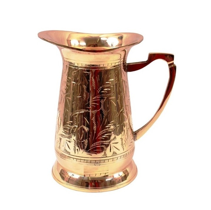 100% Pure Copper Drinking Jug Eco Friendly new Designing American Pure Drinkware Water Pot Copper Jug With OEM ODM