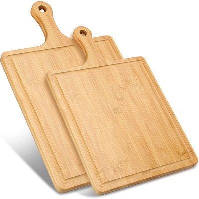 Set Of Two Bamboo Or Mango Mix Wooden Chopping Board Easy Hanging Or Wall Mounted Unique Wooden Chopping Board Ser With Logo