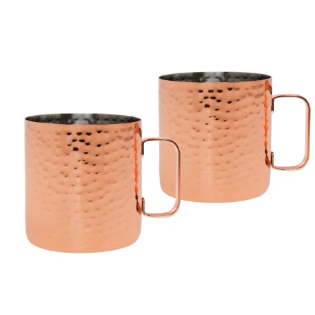 2023 latest Collection Ayurvedic Copper Mugs Set hammered Design Italian Restaurants Drinkware Copper Steel Wine Mug Vodka Cups