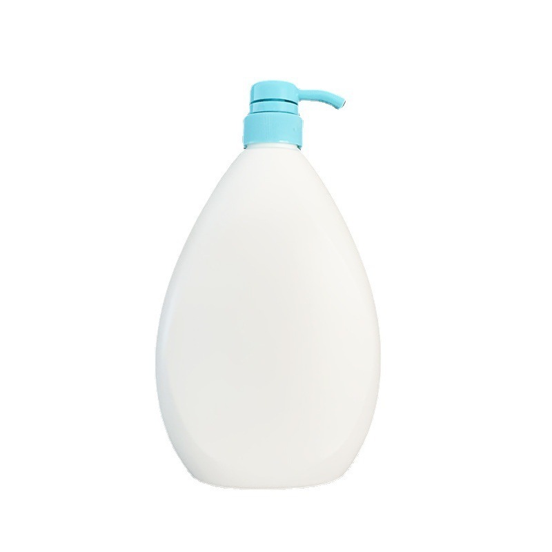 Wholesale 1000ml HDPE Plastic Water Drop Shaped Bottles with Pump Sprayer for Hand Wash Shampoo Conditioner Shower Gel Packaging