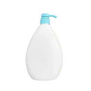 Wholesale 1000ml HDPE Plastic Water Drop Shaped Bottles with Pump Sprayer for Hand Wash Shampoo Conditioner Shower Gel Packaging