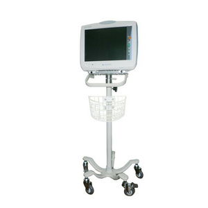 trolley monitor Stainless Steel Medical Injection Laptop Cart On Wheels Treatment Hospital Emergency Medicine ecg Trolley