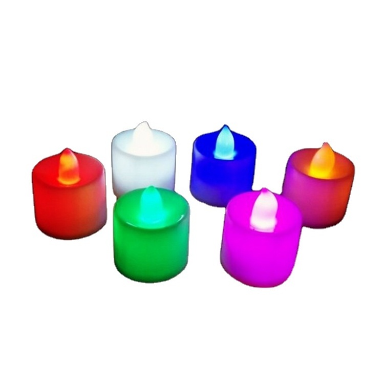 Colorful Battery Operated Electric Flameless Tea Lights Led Tealight Lights Candle