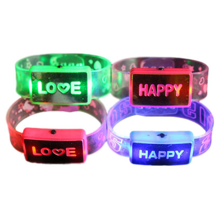 Custom flashing LED Flashlight Light Up Toys Gifts Kids Neon Party Favors Glow Wristband