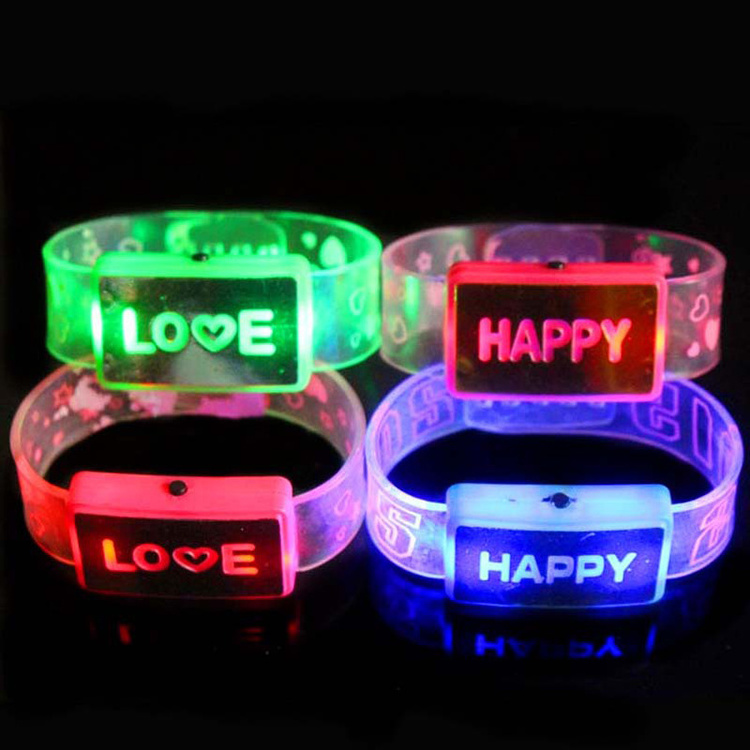 Custom flashing LED Flashlight Light Up Toys Gifts Kids Neon Party Favors Glow Wristband