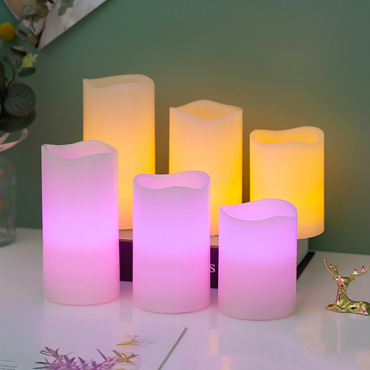 3D real flame warm light flameless tea light led battery candle with remote control