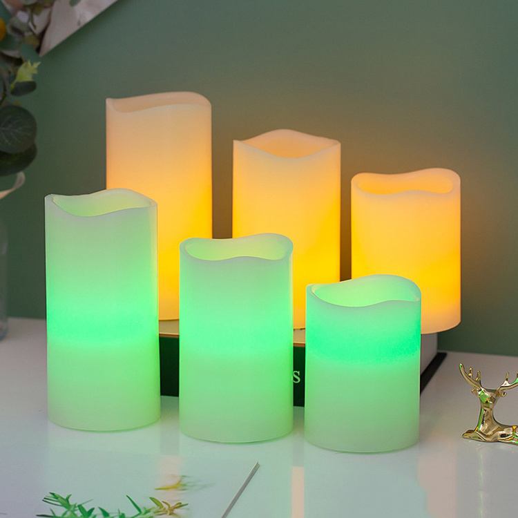 3D real flame warm light flameless tea light led battery candle with remote control