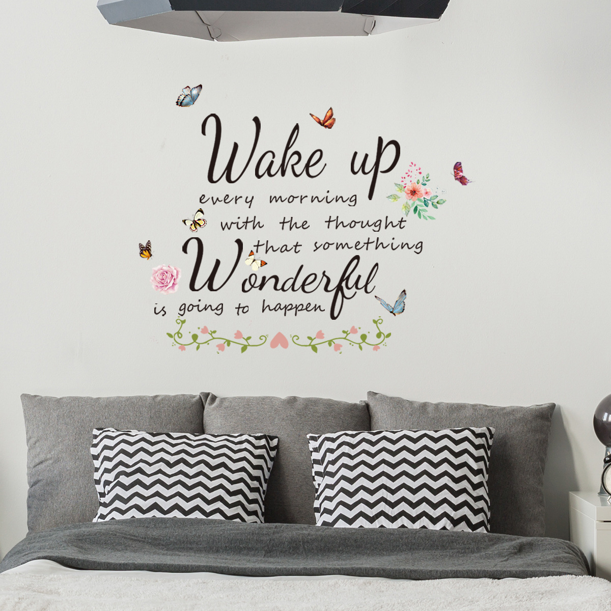 Wakeup English inspirational wall decals living room bedroom background wall beautification decoration stickers