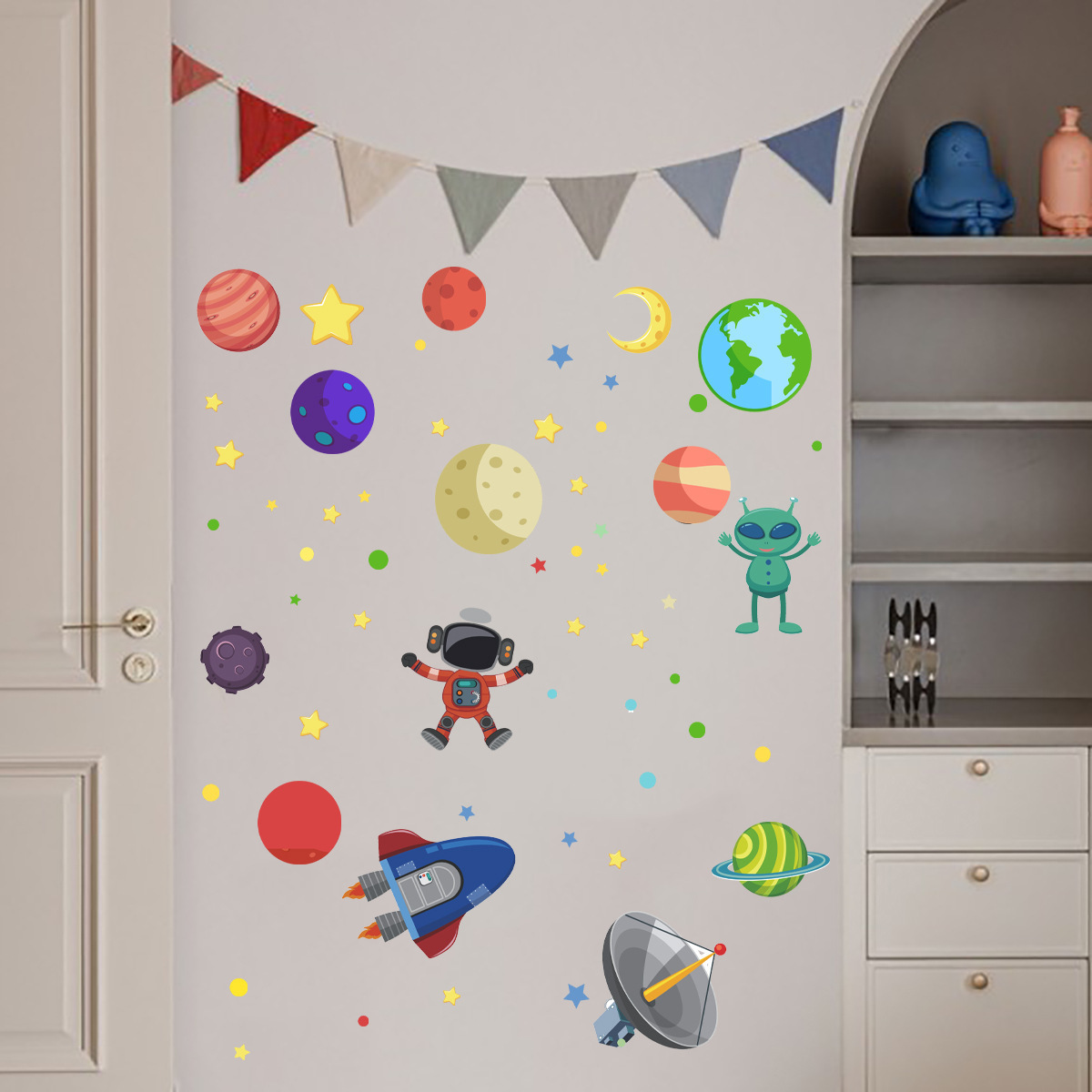 Cute Cartoon Minor Planet Stickers Glow-in-the-dark Creative Stars Wall Stickers Fluorescent Home Decorations