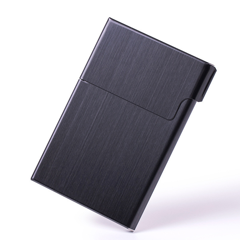 Customized engraved LOGO fashion thin portable creative metal stainless steel business card holder