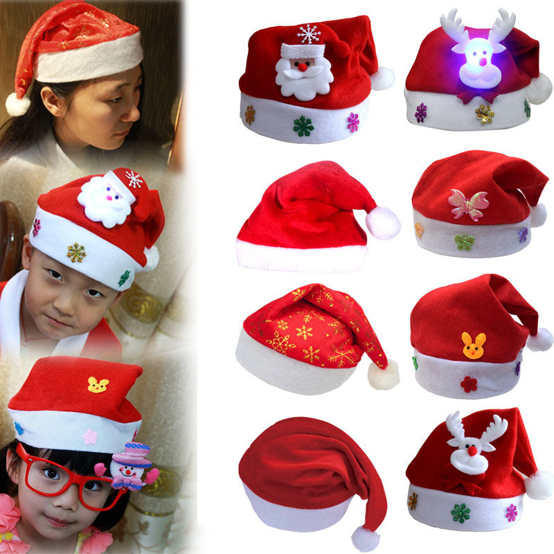 Christmas Decorations Christmas Adult Children Red Santa Hat