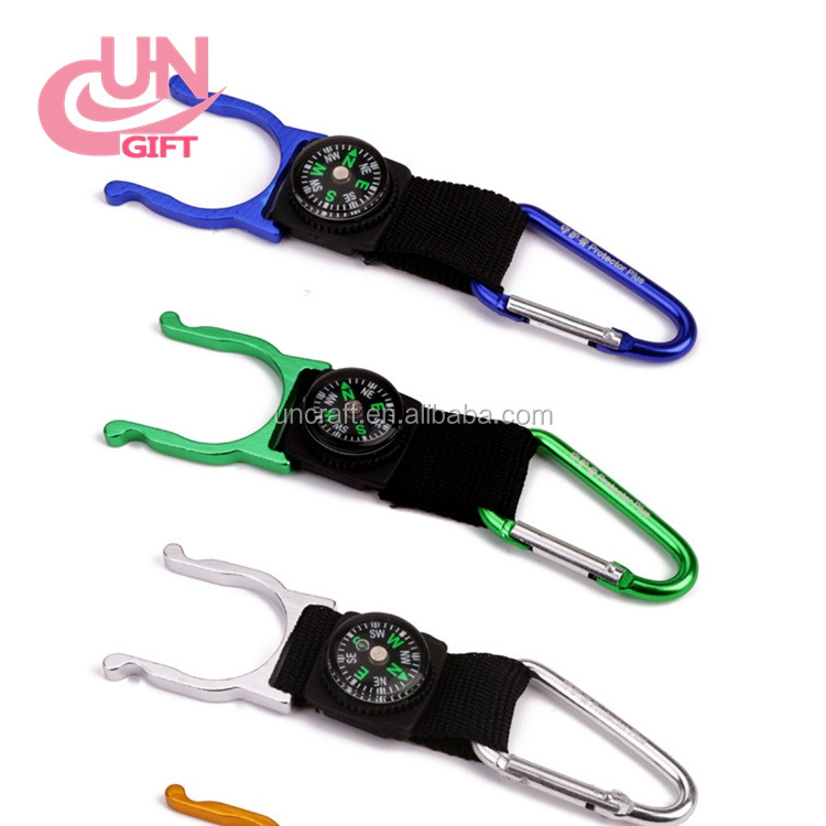 Fashion custom logo short water Bottle holder lanyards with key ring