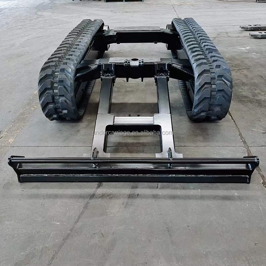 China custom rubber /steel track undercarriage with dozer blade for multifunctional crawler excavator digger bulldozer  parts