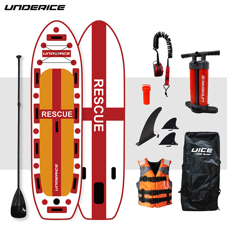 Factory Wholesale new Style Double Layer Lifeguard Inflatable Rescue Board Sup Surfing Rescu