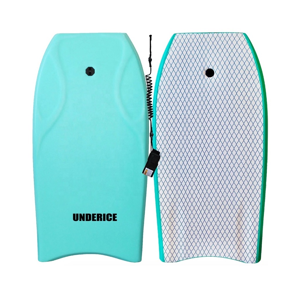 UNDERICE Soft Beach Hot Selling IXPE XPE Body Board Pvc Bodyboard Inflatable Skimboard with Leashes