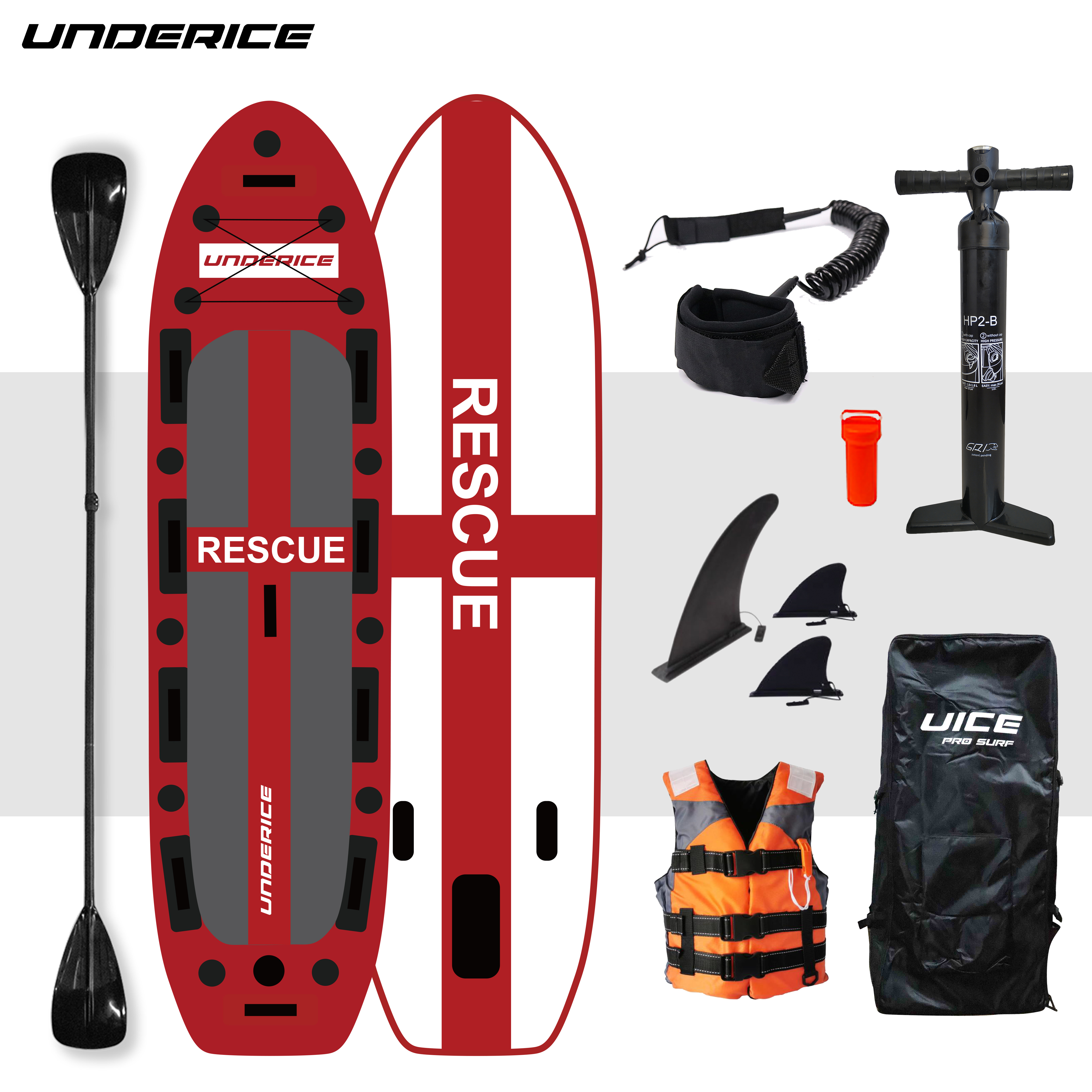 Factory Wholesale new Style Double Layer Lifeguard Inflatable Rescue Board Sup Surfing Rescu