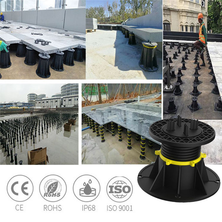 ABS Adjustable Plastic Paver Pedestal joist decking Support Using For porcelain tiles