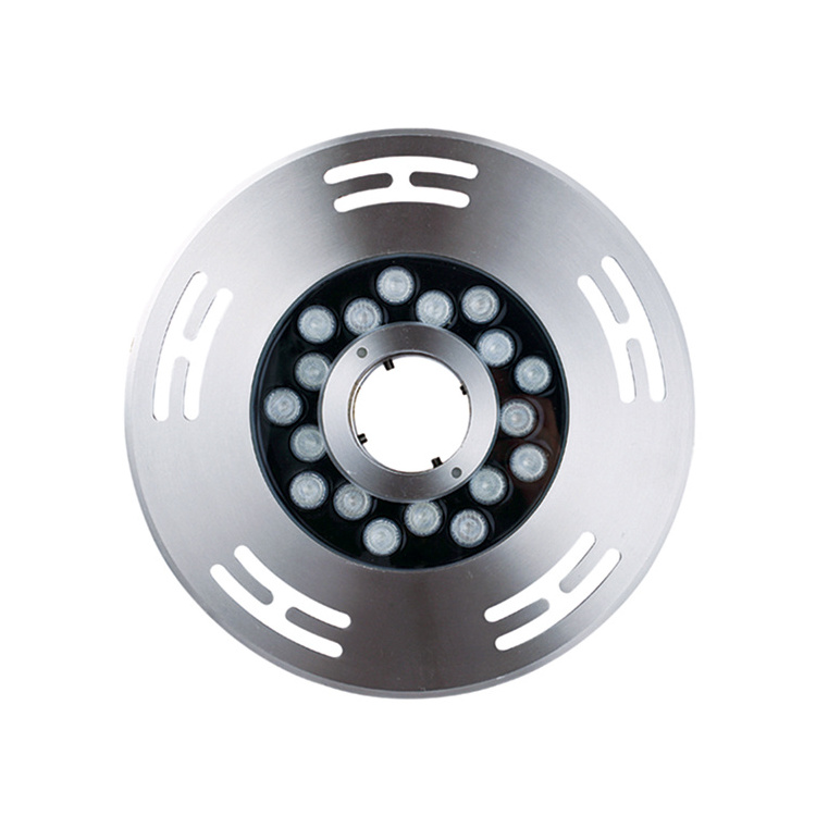 Outdoor stainless steel waterproof ip68 dmx rgb round 6w/9w under water jet pump dry fountain ring nozzle led light for fountain